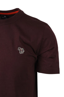 Paul Smith Reg Fit Zebra T-Shirt Burgundy Paul Smith