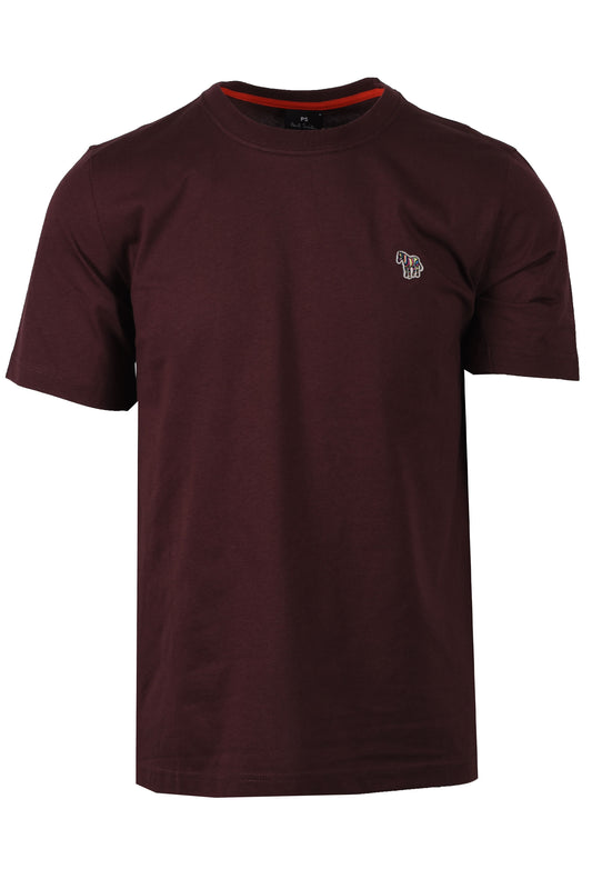 Paul Smith Reg Fit Zebra T-Shirt Burgundy