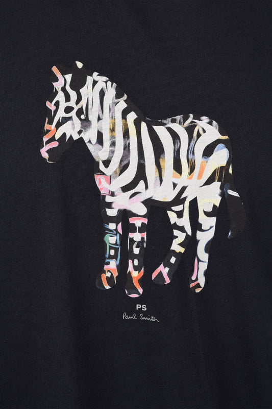 Paul Smith Reg Fit Zebra T-Shirt Dark Navy