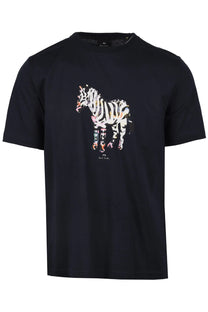 Paul Smith Reg Fit Zebra T-Shirt Dark Navy Paul Smith