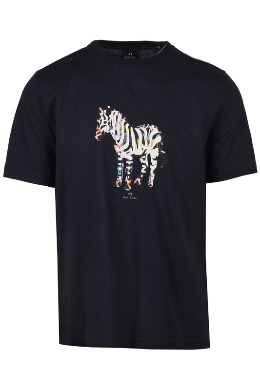 Paul Smith Reg Fit Zebra T-Shirt Dark Navy