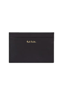 Paul Smith Signature Stripe Leather Card Holder Black Paul Smith