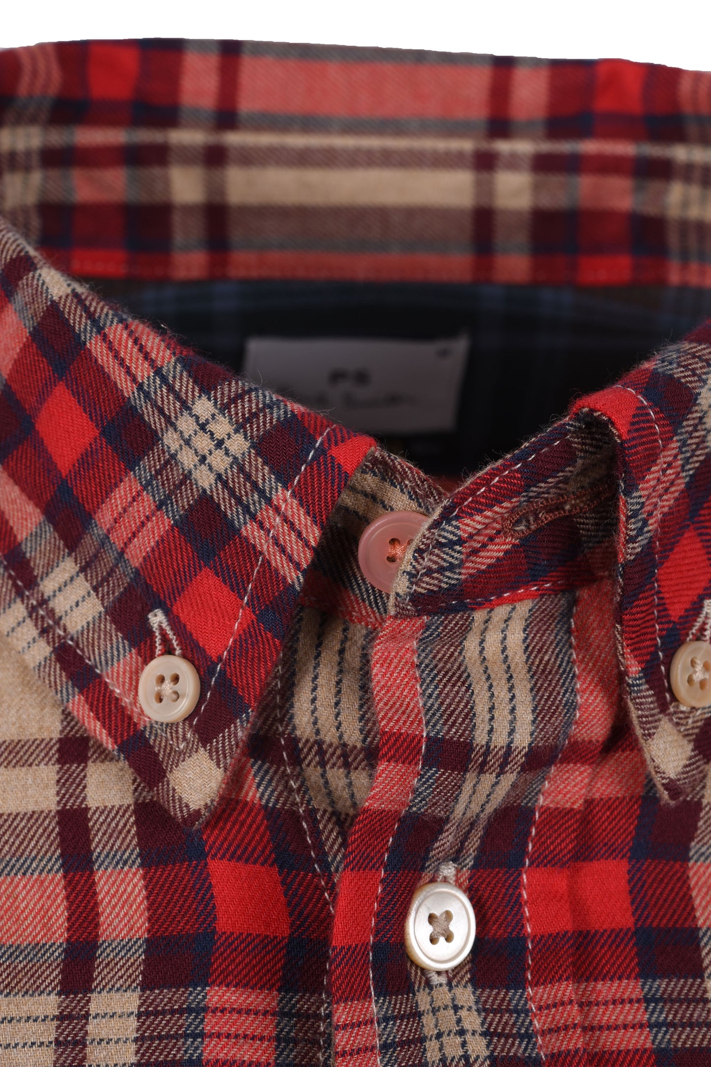 Paul Smith Tailored Fit Check Shirt Tan