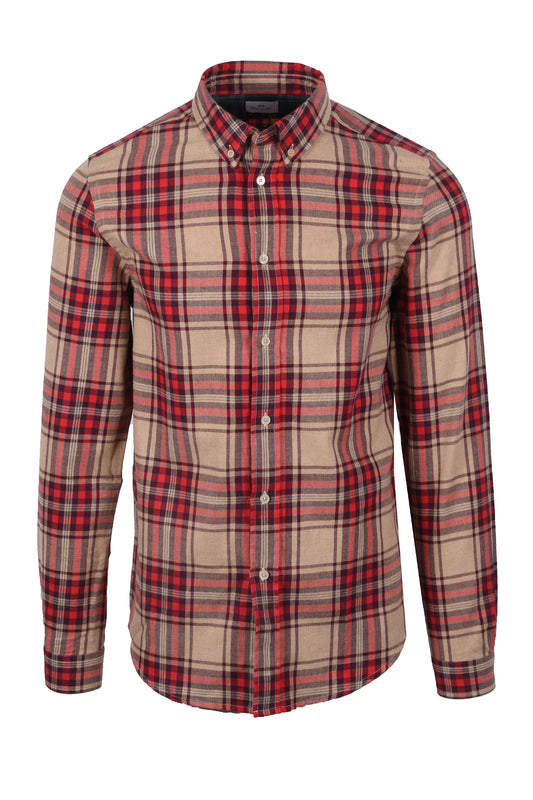 Paul Smith Tailored Fit Check Shirt Tan