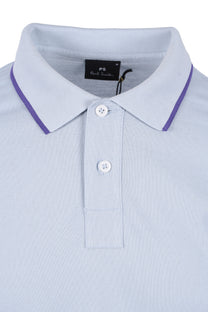 Paul Smith Zebra Tipped Polo Light Blue Paul Smith