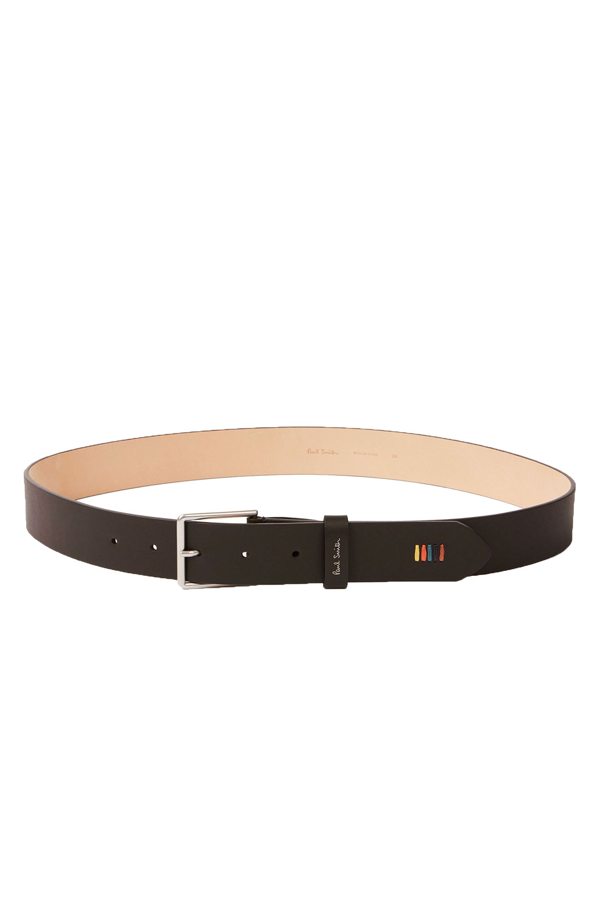 PAUL SMITH STITCH BELT BROWN