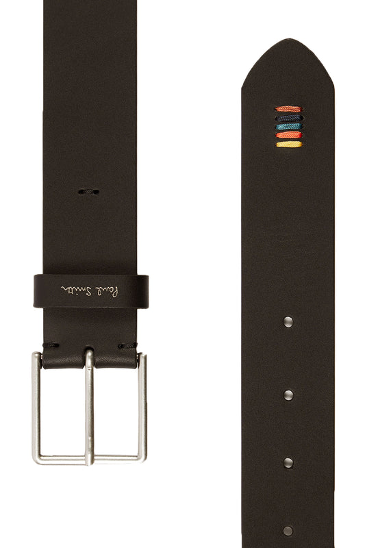 PAUL SMITH STITCH BELT BROWN