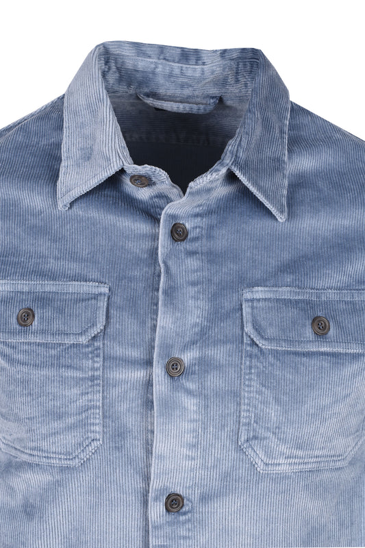 Paul & Shark Corduroy Overshirt Light Blue