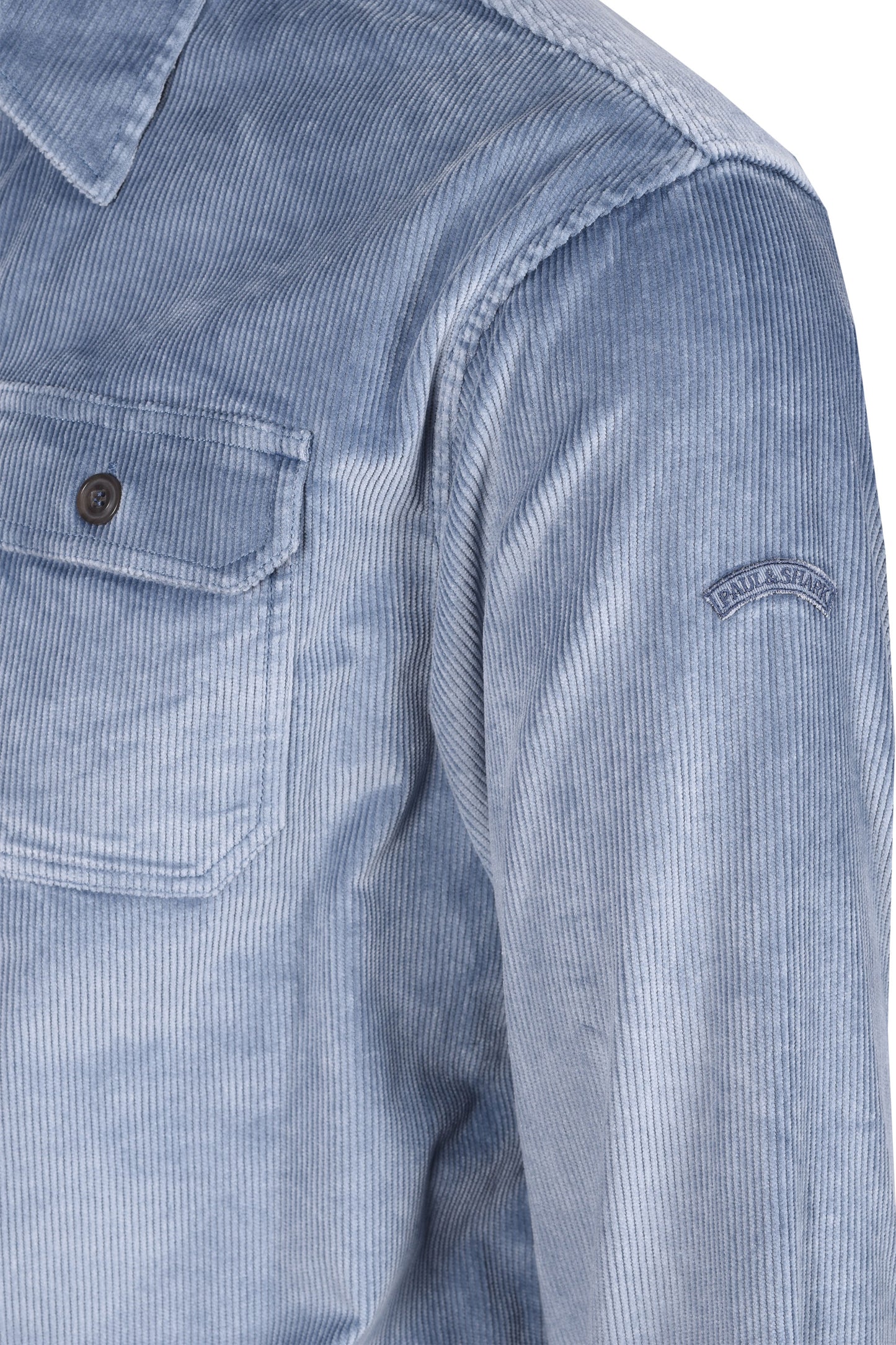 Paul & Shark Corduroy Overshirt Light Blue
