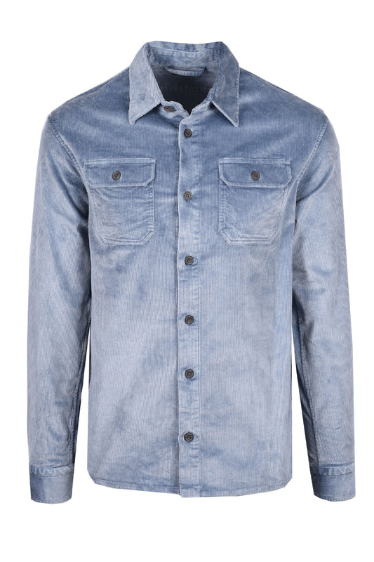 Paul & Shark Corduroy Overshirt Light Blue