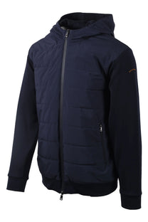 Navy blue paul and smith jacket with a hood on a white background