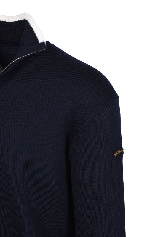 Paul & Shark Half Zip Knitwear Navy & Cream
