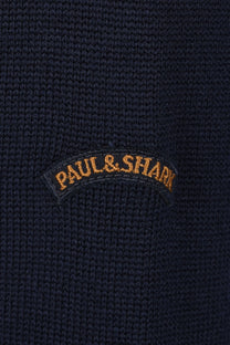 Paul & Shark Half Zip Knitwear Navy & Cream Paul & Shark