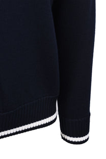 Paul & Shark Half Zip Knitwear Navy & Cream Paul & Shark