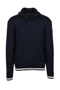 Paul & Shark Half Zip Knitwear Navy & Cream Paul & Shark