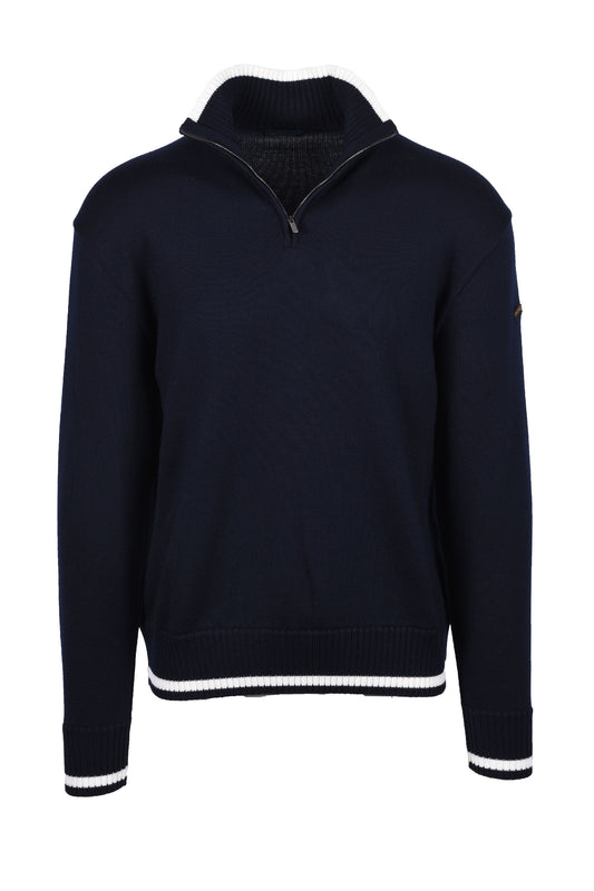 Paul & Shark Half Zip Knitwear Navy & Cream