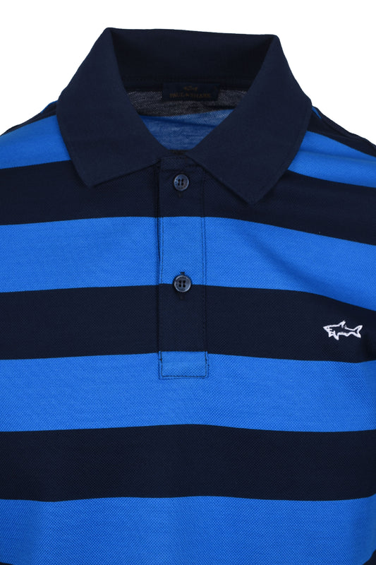 Paul & Shark POLO NAVY/BLUE STRIPE