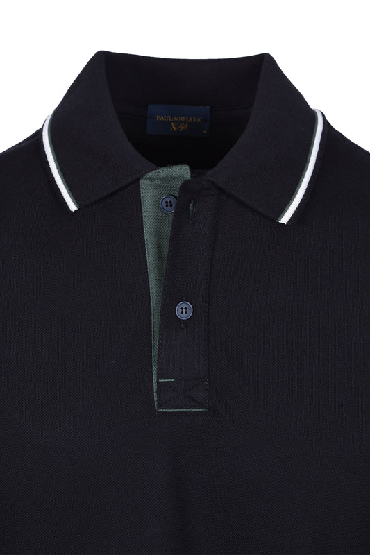 Paul & Shark Tipped Polo Shirt Navy