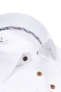 R2 BUTTON UNDER LONG SLEEVE SHIRT WHITE R2 Michael Stewart Menswear  Shirts