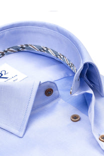 R2 BUTTON UNDER LONG SLEEVE SHIRT LIGHT BLUE R2 Michael Stewart Menswear  Shirts