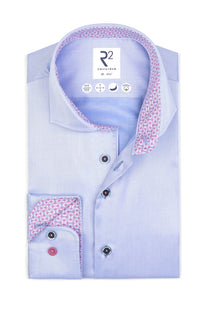 R2 CUT AWAY COLLAR LONG SLEEVED SHIRT LIGHT BLUE R2