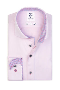 R2 CUT AWAY COLLAR LONG SLEEVED SHIRT PINK R2
