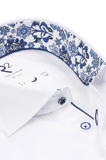 R2 CUT AWAY COLLAR LONG SLEEVED SHIRT WHITE R2