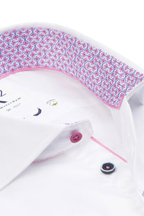 R2 CUT AWAY COLLAR LONG SLEEVED SHIRT WHITE R2