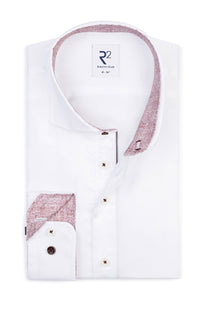 R2 CUT AWAY COLLAR LONG SLEEVED SHIRT WHITE R2 Michael Stewart Menswear  Shirts