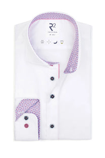 R2 CUT AWAY COLLAR LONG SLEEVED SHIRT WHITE R2