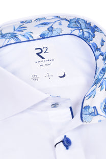 R2 Cut Away Collar Long Sleeved Shirt White R2