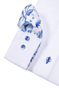 R2 Cut Away Collar Long Sleeved Shirt White R2