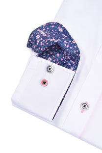 R2 Cut Away Collar Long Sleeved Shirt White R2