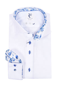R2 Cut Away Collar Long Sleeved Shirt White R2