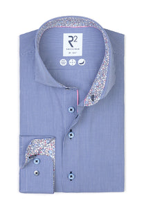 R2 LONG SLEEVED SHIRT BLUE CHECK R2