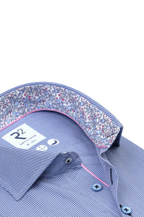 R2 LONG SLEEVED SHIRT BLUE CHECK R2