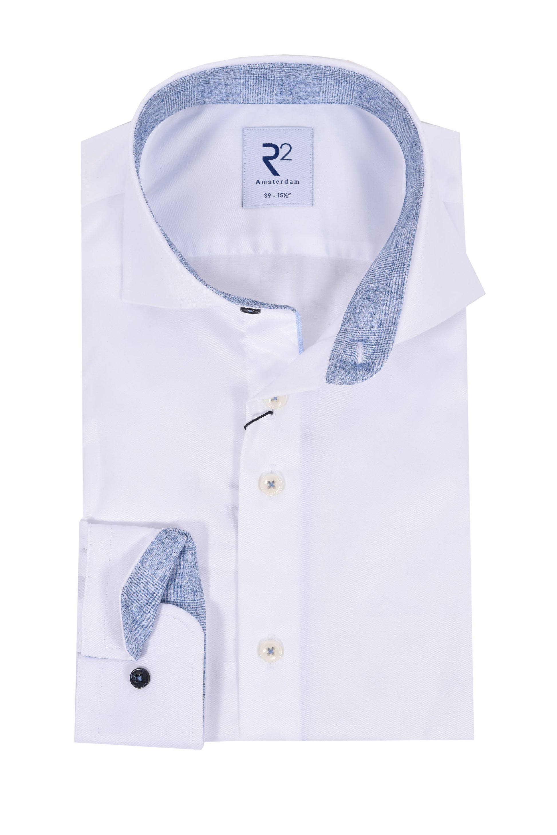 R2 LONG SLEEVED SHIRT WHITE R2 Michael Stewart Menswear  Shirts