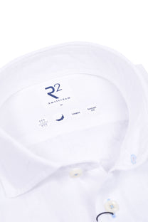 R2 Long Sleeve Linen Shirt White R2