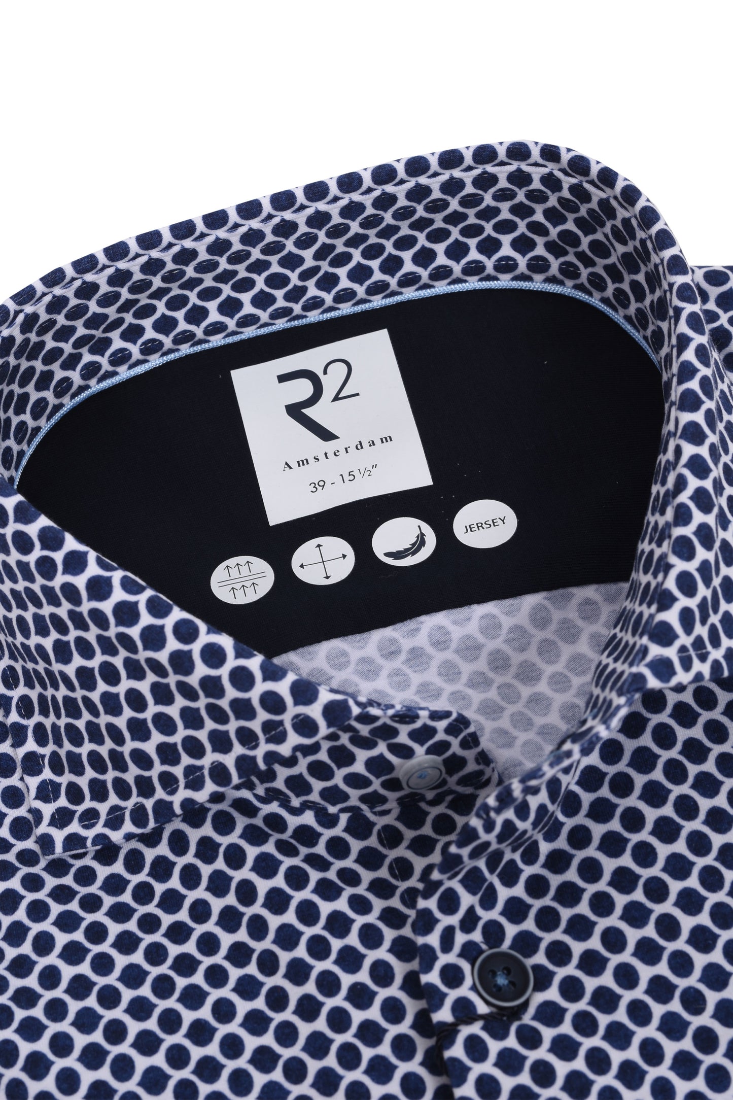 R2 Long Sleeved Jersey Shirt Navy Spot
