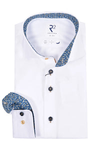 R2 Long Sleeved Cut Away Collar Shirt White R2