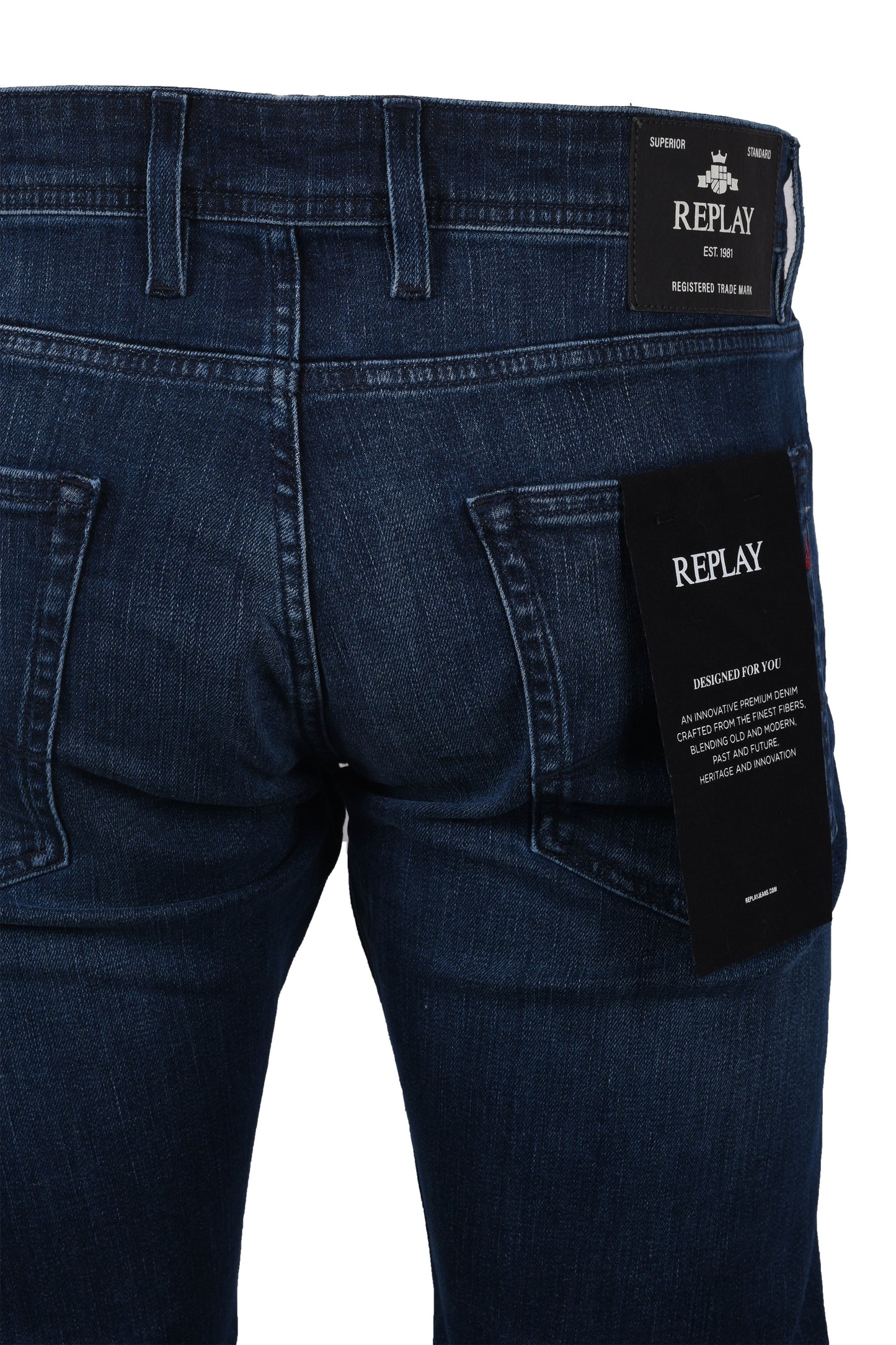 REPLAY GROVER JEANS DARK DENIM Replay Michael Stewart Menswear  Jeans