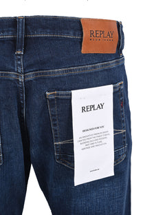 RELPAY AIDEEN DENIM JEANS DENIM BLUE Replay Michael Stewart Menswear  Jeans