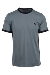 FRED PERRY RINGER T-SHIRT STOCKPORT BLUE/NAVY Fred Perry