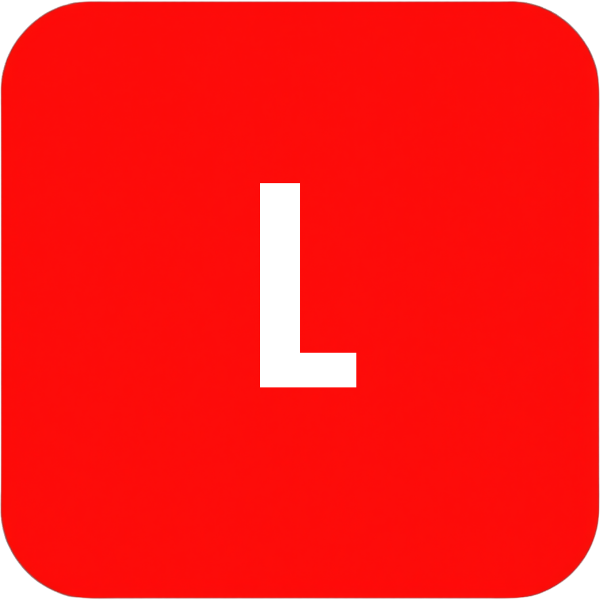 A bright red rounded square icon with a white letter L in the center, likely a brand or logo placeholder graphic.