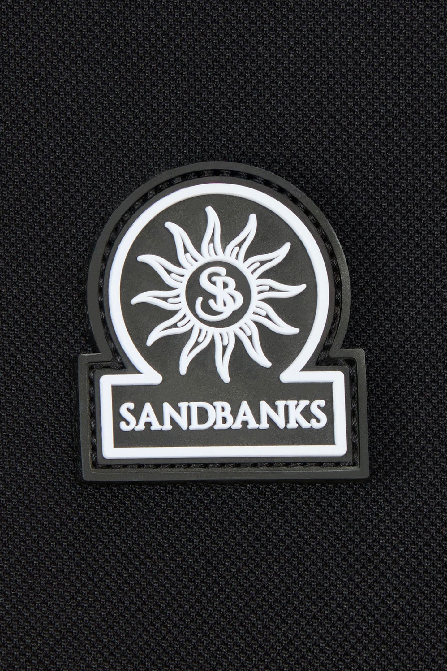 SANBANKS GRADIENT RIB POLO BLACK