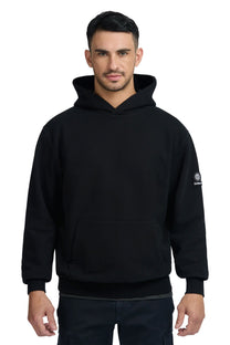 SANDBANKS BADGE LOGO HOODIE BLACK Sandbanks Michael Stewart Menswear  Sweatshirts & Hoodies