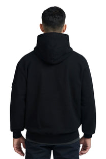 SANDBANKS BADGE LOGO HOODIE BLACK Sandbanks Michael Stewart Menswear  Sweatshirts & Hoodies