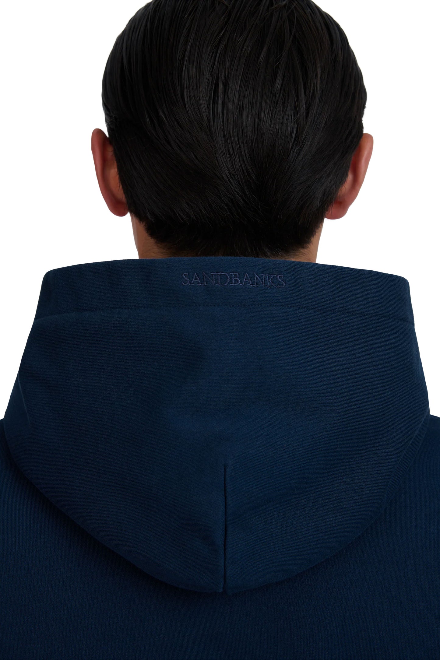 SANDBANKS BADGE LOGO HOODIE NAVY