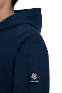 SANDBANKS BADGE LOGO HOODIE NAVY