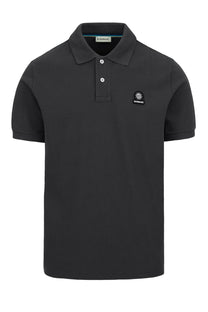 SANDBANKS BADGE LOGO POLO SHIRT ANTHRACITE Sandbanks Michael Stewart Menswear  Polo Shirts